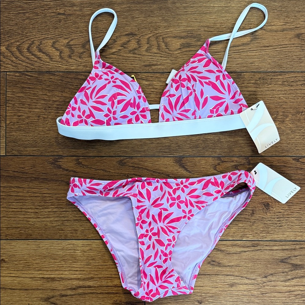 Lively Orchid Magenta Floral Bikini - NWT